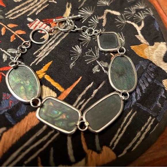 VTG Sterling 925 Abalone Shell Bracelet✨ - Picture 3 of 3